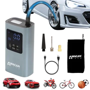 Portable Cordless Air Tire Inflator 150PSI with Auto Shut-Off & LED Light