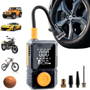 NEW Portable Tire Inflator, 150PSI Cordless Air Pump with LED Light - E9