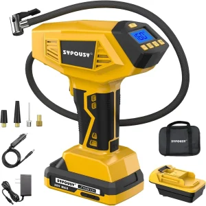 Portable Tire Inflator with 160 PSI, Fast Air Pump, LED Light & Cordless Design