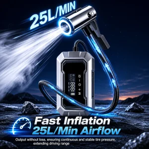 Auto Car Tire Air Inflator Portable Tyre Electric Pump Cordless USB Rechargeable