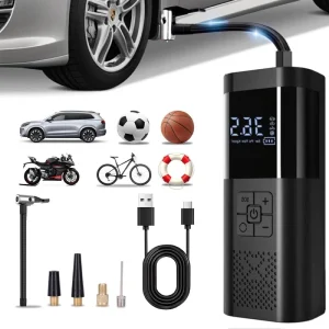 Rechargeable Battery-Powered Cordless Electric Pump Car Tire Air Inflator Tyre