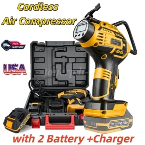 Cordless Car Air Tire Pump Inflator Compressor LED Digital Electric Portable NEW